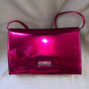 Madden Girl Hot Pink Metallic Shoulder Bag